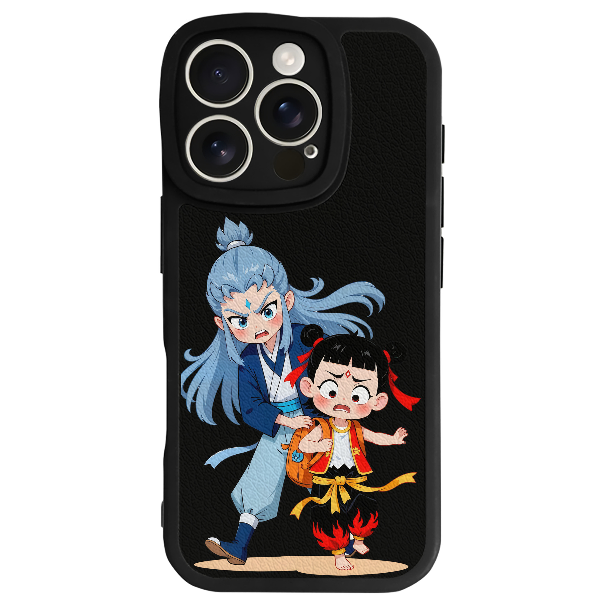 （画像用） Ne Zha 2 ナタ 魔童の大暴れ 【iPhone 16シリーズ対応】シリコンスマホケース（レザー調） 材質：シリコン